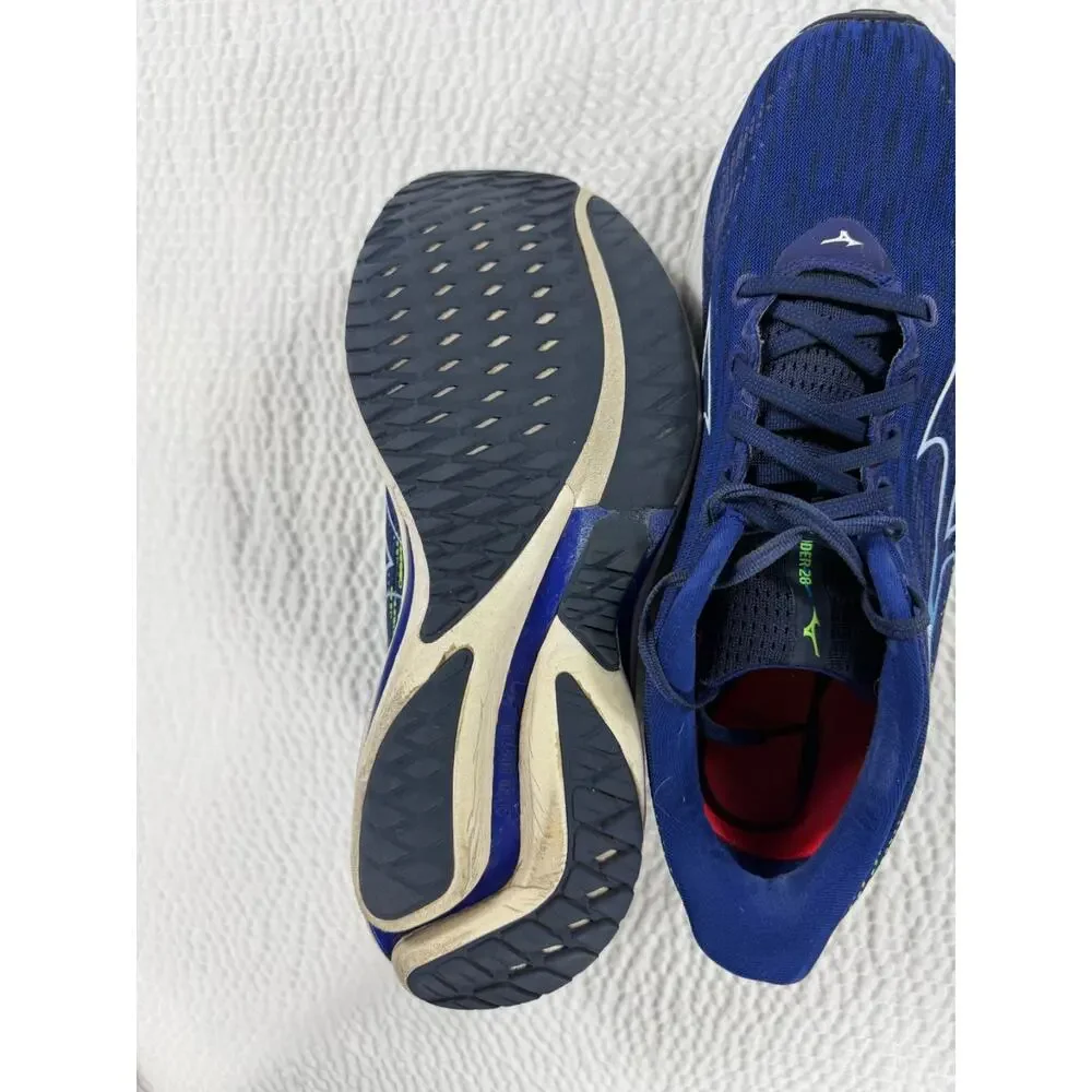 Mizuno Shoes Mens Size 13 Blue Green Wave Rider 28 Athletic Running Sneakers